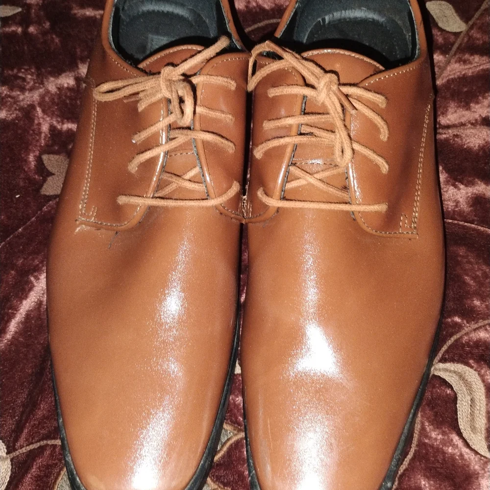 Joseph Abboud Tan Leather Oxfords
